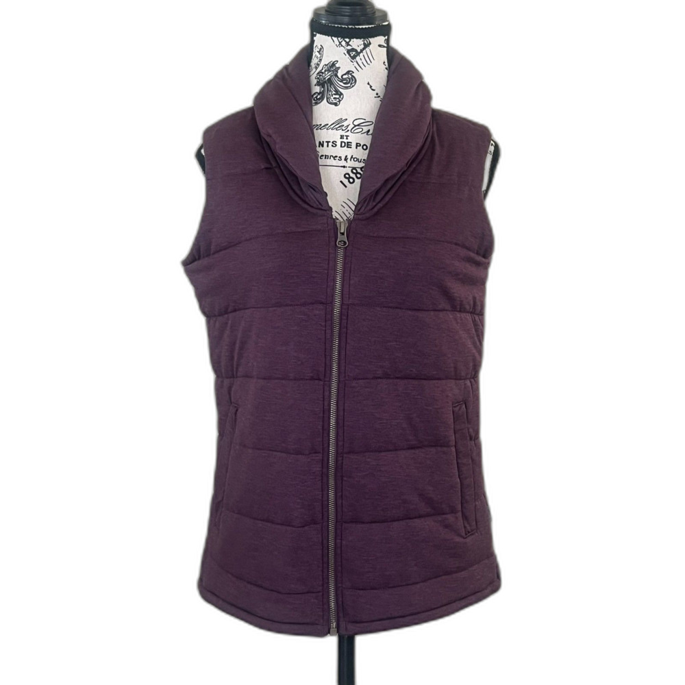 Women Columbia Omni-Heat Thermal Comfort Vest Puffer Zip Up Purple Sml Gorpcore